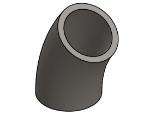 #225-35 - STEEL 3/4" PIPE 35° ELBOW 2.5 C.L.R.