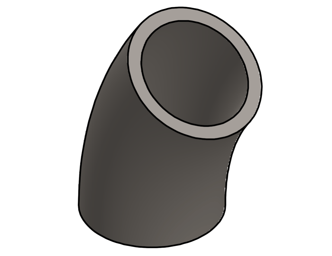 Picture of #435-35 - STEEL 1-1/4" PIPE 35° ELBOW 3 C.L.R.