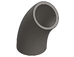 #24-12-5-45 - STAINLESS STEEL 1-1/4" PIPE 45° ELBOW 12 C.L.R.