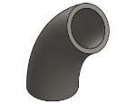 #RE505-55 - STEEL 1-1/2" PIPE 55° ECONOMY FORMED ELBOW 1.3 I.R.