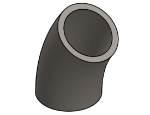 #RE505-35 - STEEL 1-1/2" PIPE 35° ECONOMY FORMED ELBOW 1.3 I.R.