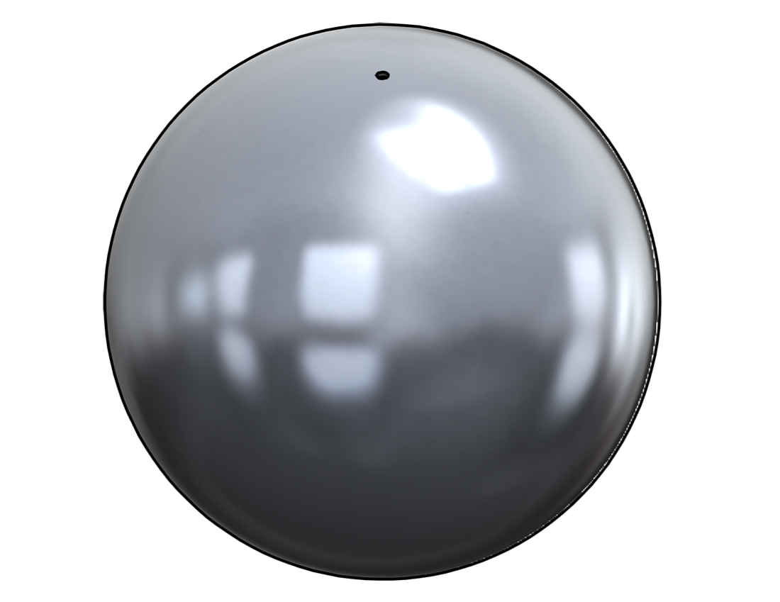 Picture of #S1200-AL - ALUMINUM 12" DIA. SPHERE