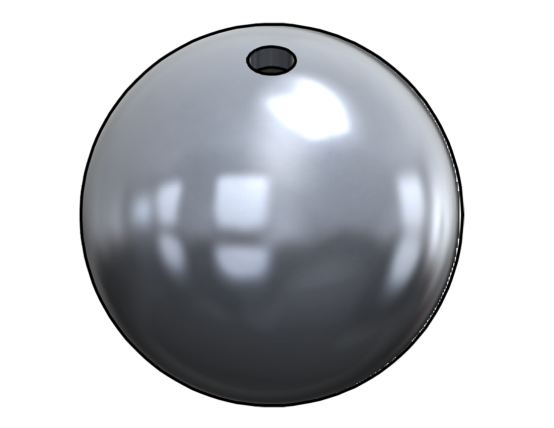 Picture of #S200-AL - ALUMINUM 2" DIA. SPHERE