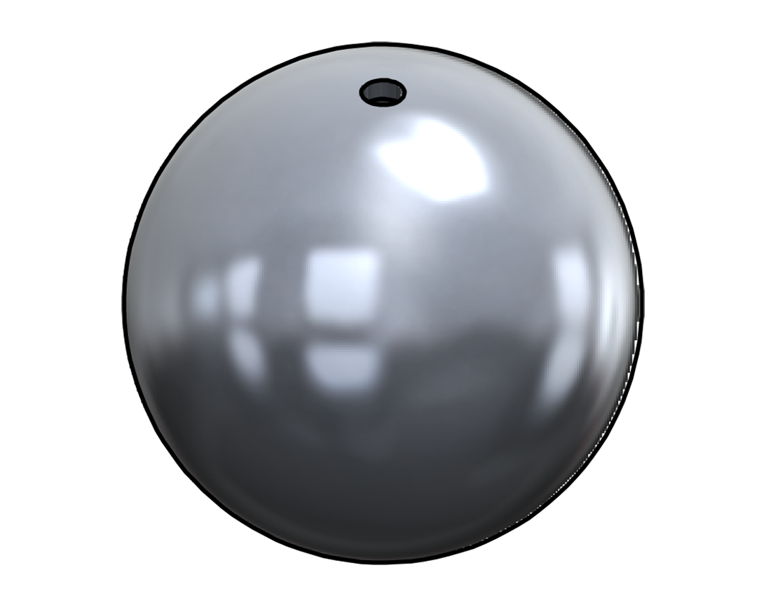 Picture of #S300-AL - ALUMINUM 3" DIA. SPHERE