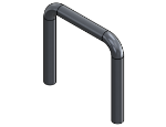 #UEL19015-AL - ALUMINUM 1 1/2" PIPE U-END LOOP