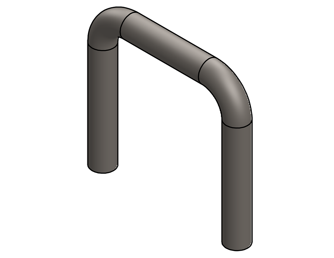 Picture of #UEL19012 - STEEL 1 1/2" PIPE U-END LOOP