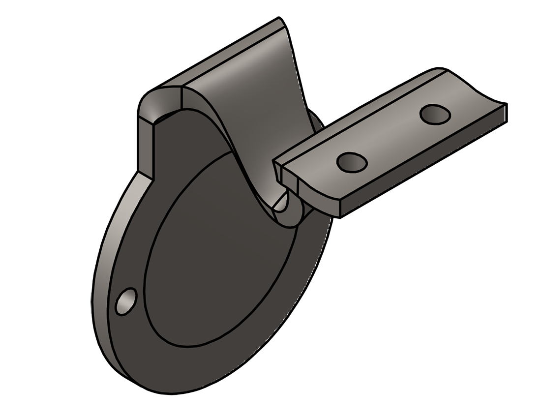 Picture of #7302 - STEEL 3/16" FORMED BRACKET, 3" C.L.