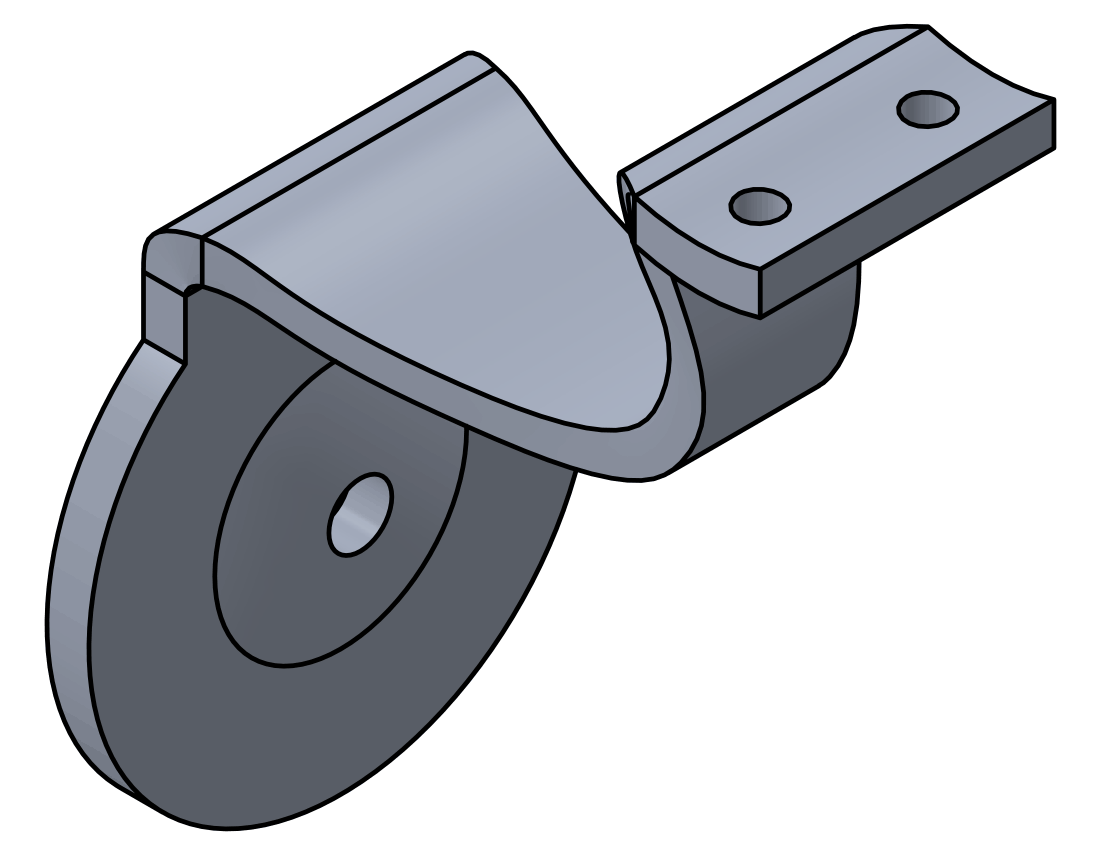 Picture of #7335R-AL - ALUMINUM 1/4" FORMED BRACKET, 3 1/4" C.L. & 1 1/2" DROP