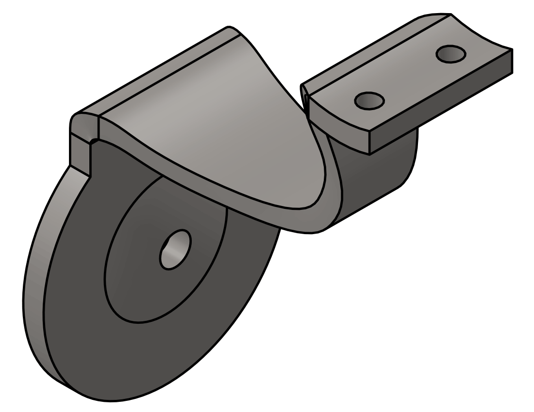 Picture of #7335R-SS4 - STAINLESS STEEL 3/16" FORMED BRACKET, 3-1/4" C.L. & 1-1/2" DROP