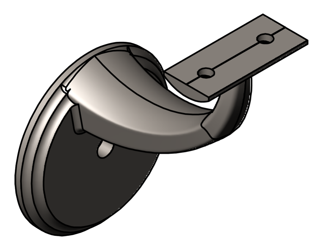 Picture of #CMB250F - CAST MALLEABLE BRACKET, 2 1/2" C.L., FLAT SADDLE