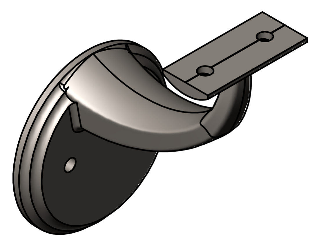 Picture of #CMB302F - CAST MALLEABLE BRACKET, 3" C.L., FLAT SADDLE