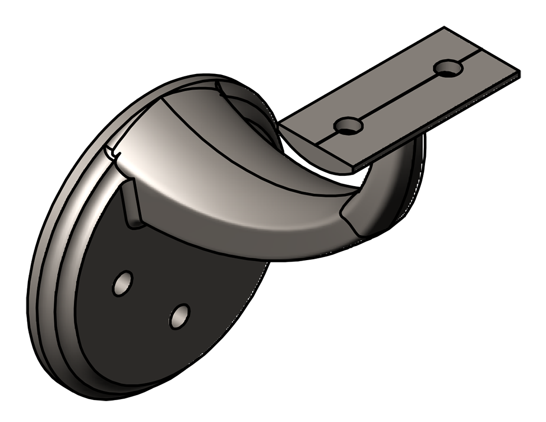 Picture of #CMB303F - CAST MALLEABLE BRACKET, 3" C.L., FLAT SADDLE