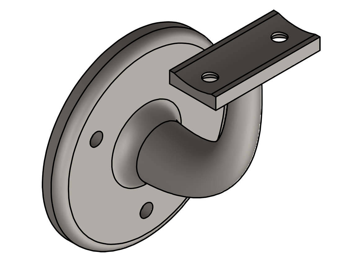 Picture of #HCMB253U - HEAVY CAST MALLEABLE BRACKET, 2 1/2" C.L., UNIVERSAL SADDLE