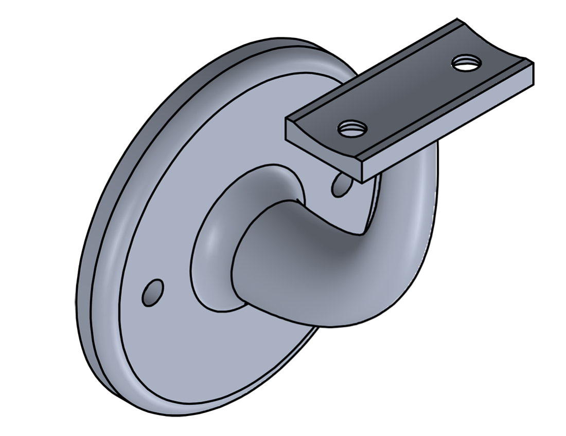 Picture of #HCAB252U - HEAVY CAST ALUMINUM BRACKET, 2 1/2" C.L., UNIVERSAL SADDLE