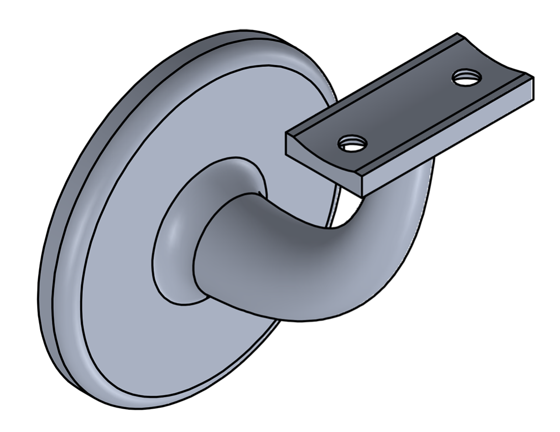 Picture of #HCAB301U - HEAVY CAST ALUMINUM BRACKET, 3" C.L., UNIVERSAL SADDLE