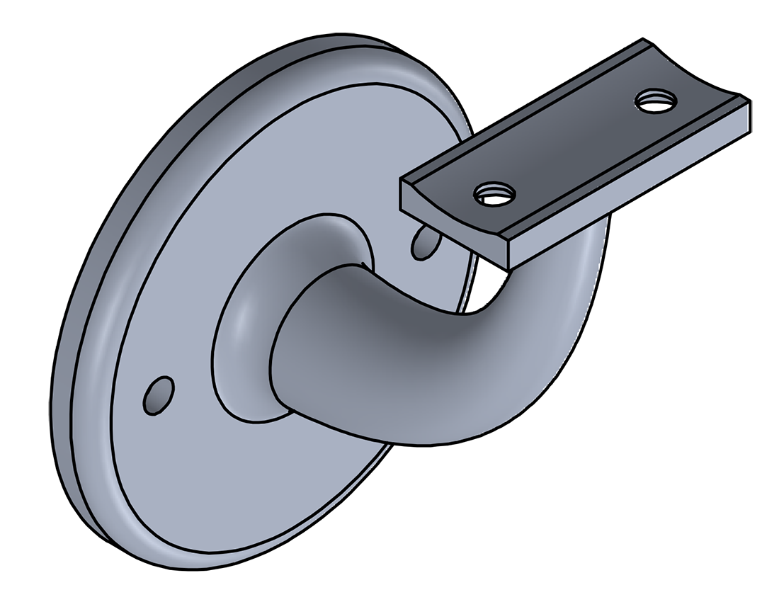 Picture of #HCAB302U - HEAVY CAST ALUMINUM BRACKET, 3" C.L., UNIVERSAL SADDLE