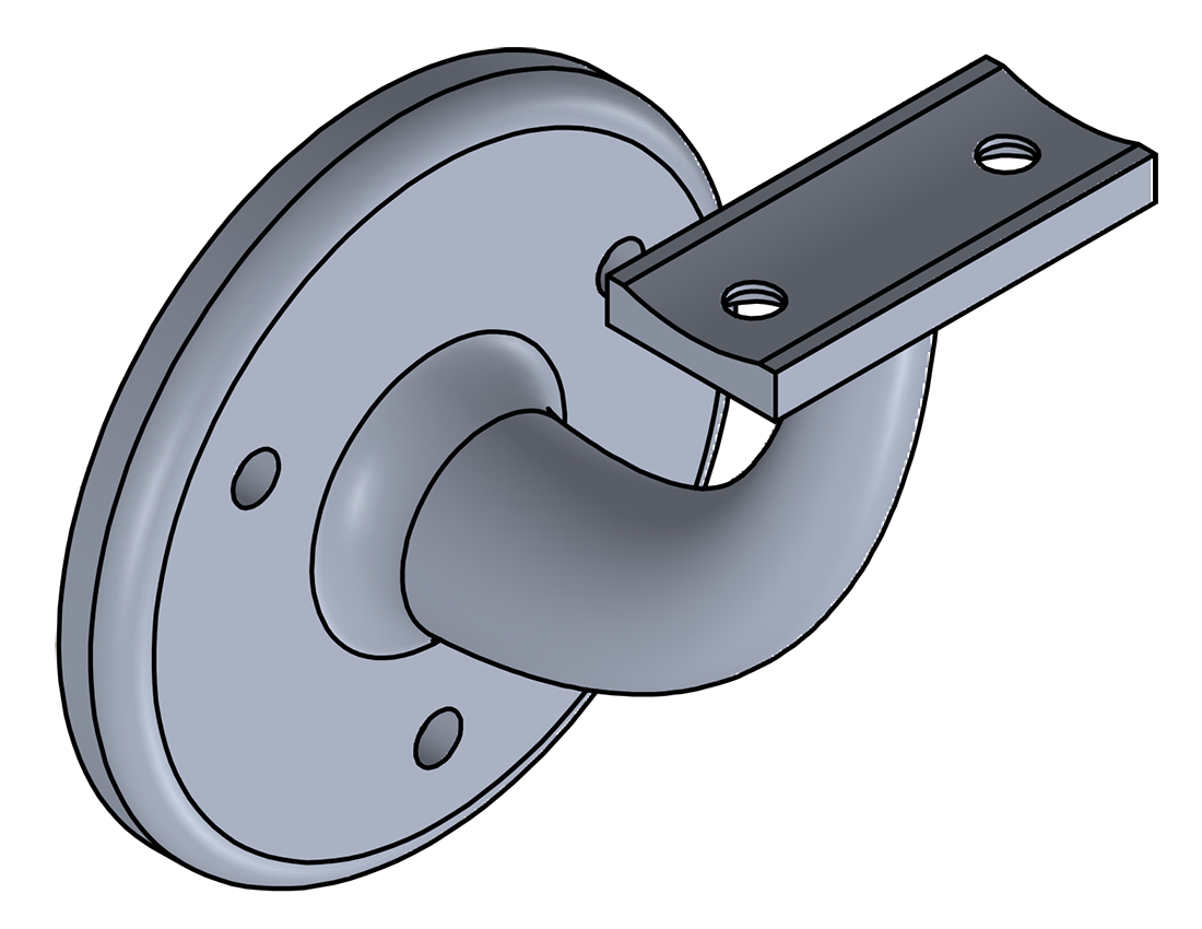 Picture of #HCAB303U - HEAVY CAST ALUMINUM BRACKET, 3" C.L., UNIVERSAL SADDLE