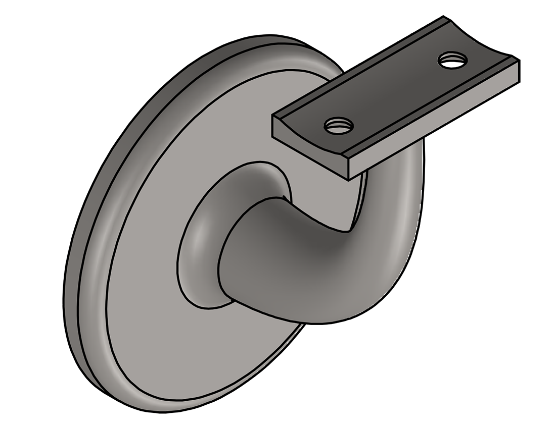 Picture of #HCSB251U - HEAVY CAST STAINLESS BRACKET, 2 1/2" C.L., UNIVERSAL SADDLE