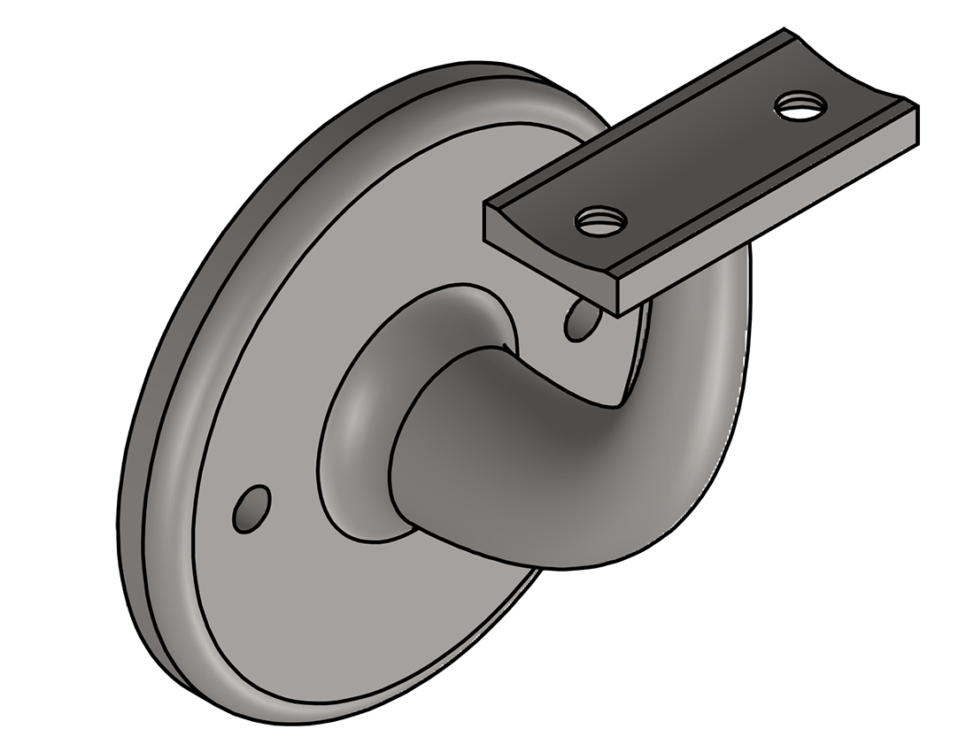 Picture of #HCSB252U - HEAVY CAST STAINLESS BRACKET, 2 1/2" C.L., UNIVERSAL SADDLE