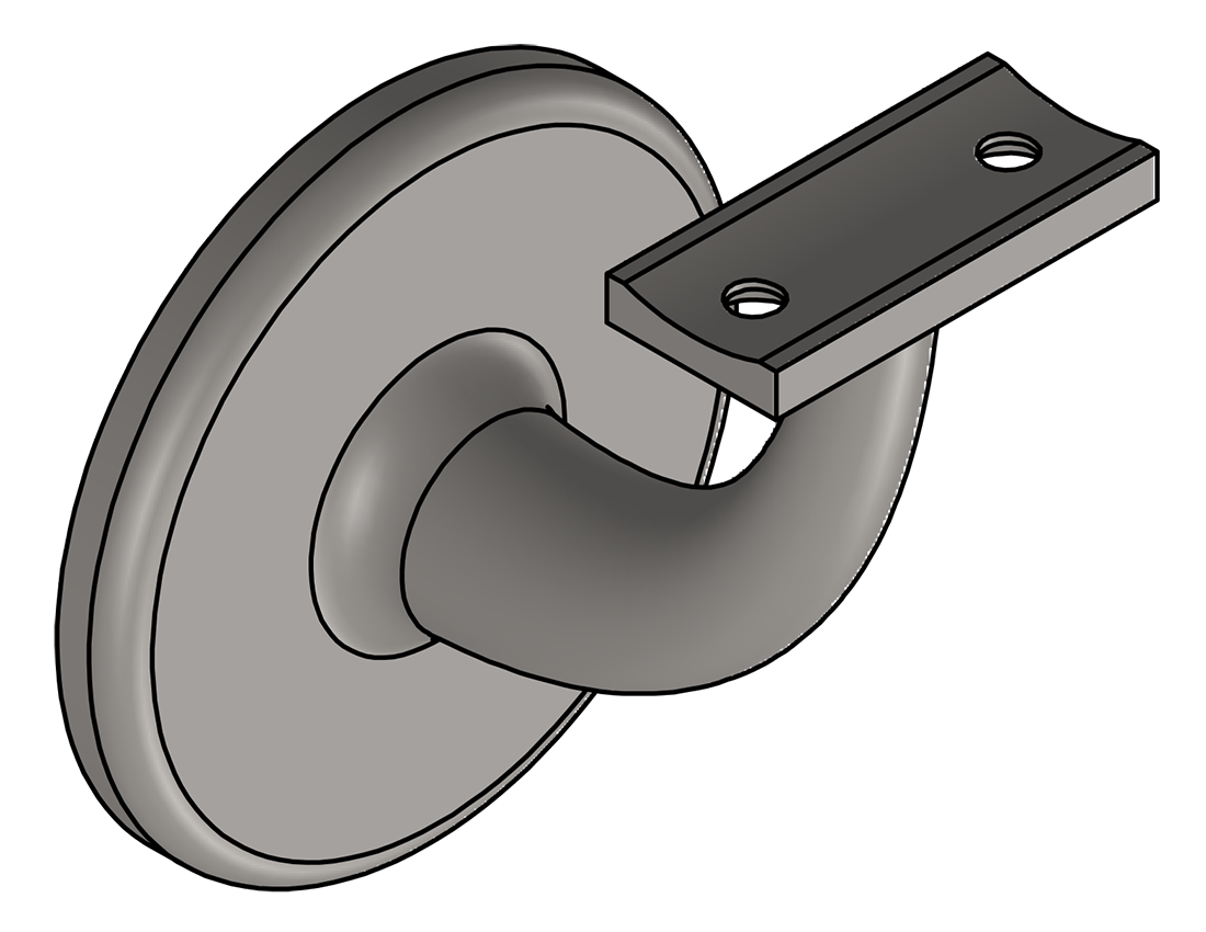 Picture of #HCSB301U - HEAVY CAST STAINLESS BRACKET, 3" C.L., UNIVERSAL SADDLE