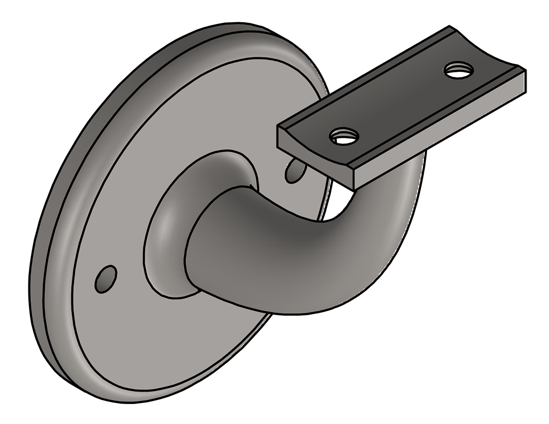 Picture of #HCSB302U - HEAVY CAST STAINLESS BRACKET, 3" C.L., UNIVERSAL SADDLE