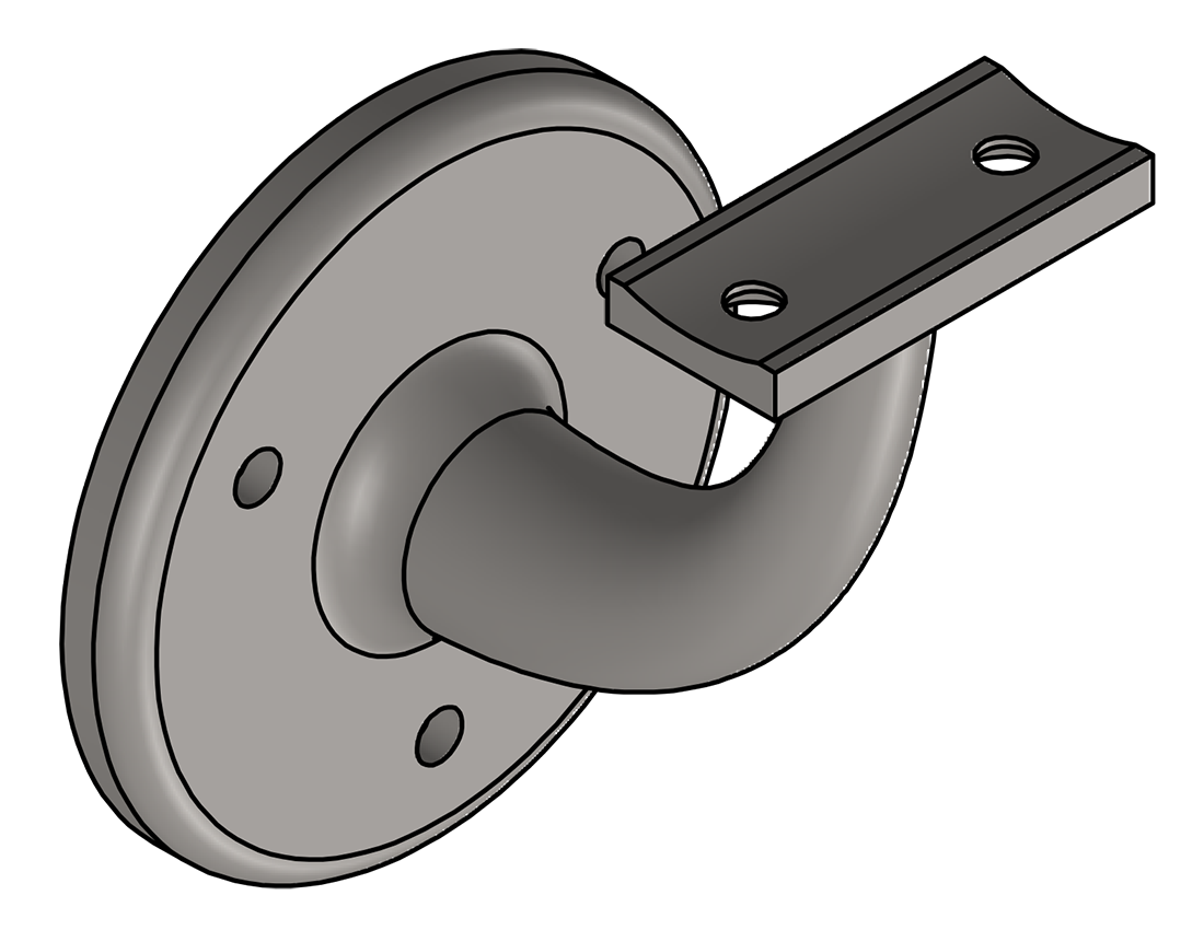 Picture of #HCSB303U - HEAVY CAST STAINLESS BRACKET, 3" C.L., UNIVERSAL SADDLE