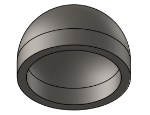 #9105 - STEEL DOMED WELD-ON CAP 1-1/4" PIPE 