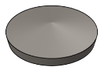 #DD150 - STEEL DISHED DISK WELD-ON CAP 1-1/2" TUBE