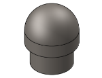 #DOC132B - STEEL BULLET DRIVE-ON CAP 1" PIPE SCH 40