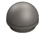 #DOC150B - STEEL BULLET DRIVE-ON CAP 1 1/2" TUBE 11 Ga.