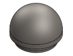 #DOC166B - STEEL BULLET DRIVE-ON CAP 1-1/4" PIPE SCH 40