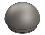 #DOC190B - STEEL BULLET DRIVE-ON CAP 1-1/2" PIPE SCH 40