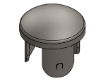 #DOC150D16 - STEEL DISHED DRIVE-ON CAP 1-1/2" TUBE 16 Ga.