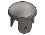 #DOC150D - STEEL DISHED DRIVE-ON CAP 1-1/2" TUBE 11 Ga.