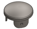 #DOC200D - STEEL DISHED DRIVE-ON CAP 2" TUBE 11 Ga.