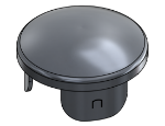 #DOC200D-AL - ALUMINUM DISHED DRIVE-ON CAP 2" TUBE 11 Ga.