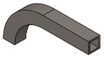 Picture of #SQ1006 - STEEL 1" SQ. TUBE 90° ELBOW