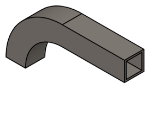 Picture of #SQ1256 - STEEL 1 1/4" SQ.TUBE 90° ELBOW