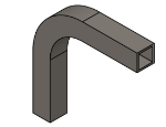 Picture of #SQ1257 - STEEL 1 1/4" SQ.TUBE 90° ELBOW