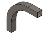 Picture of #SQ2007 - STEEL 2" SQ.TUBE 90° ELBOW