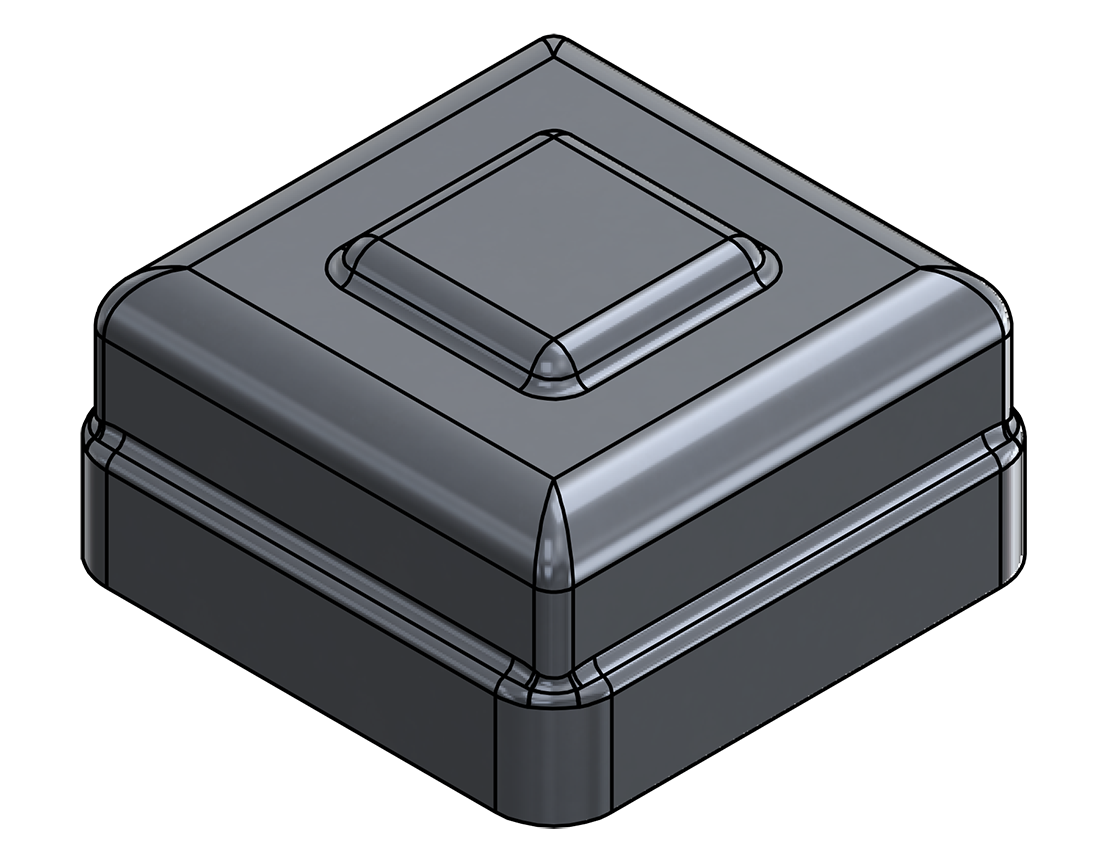 Picture of #NC200-AL - ALUMINUM 2" SQ. TUBE  NEWEL CAP