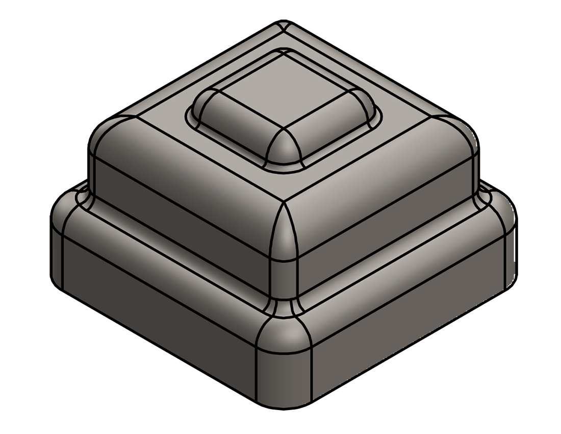 Picture of #NC125 - STEEL 1 1/4" SQ. TUBE  NEWEL CAP