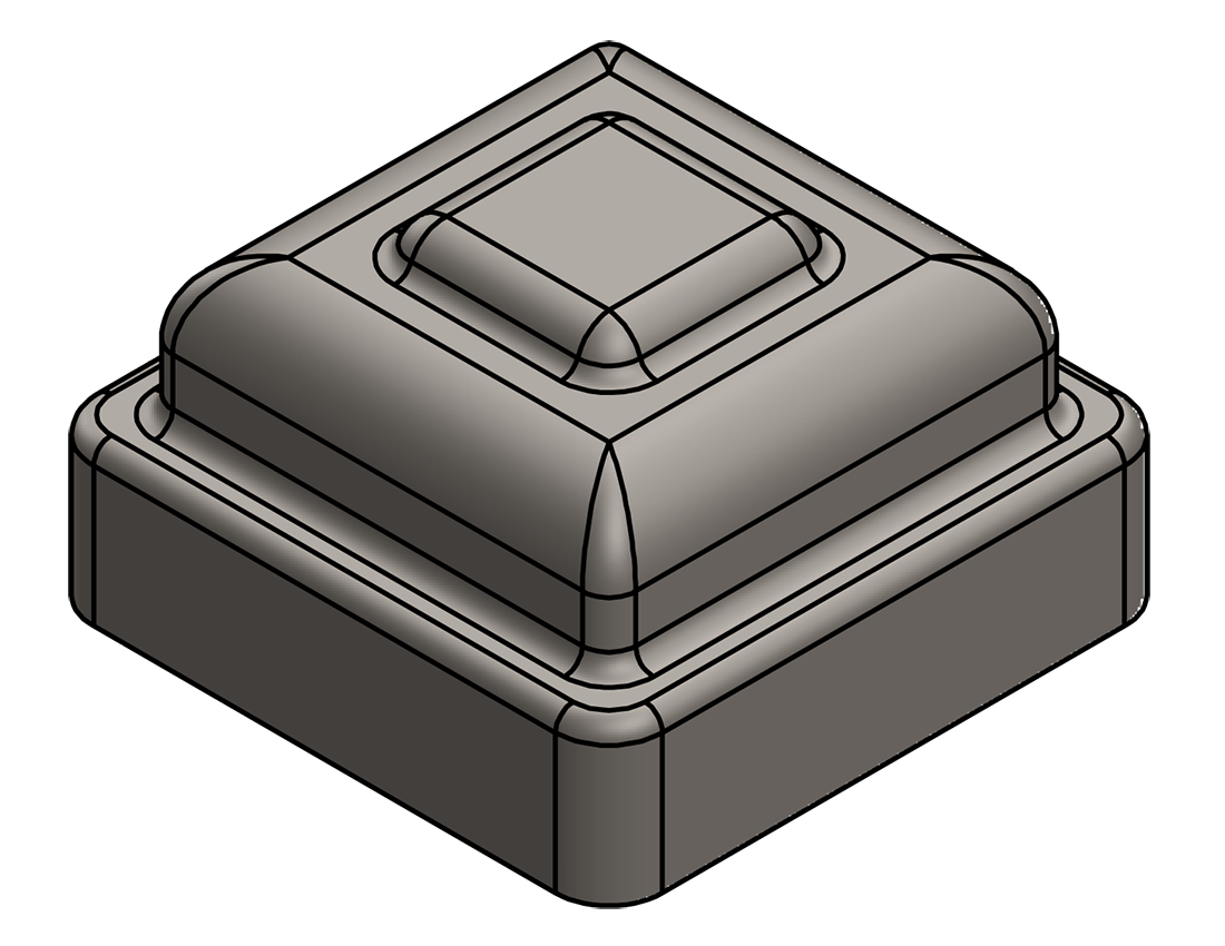 Picture of #NC150 - STEEL 1 1/2" SQ. TUBE  NEWEL CAP