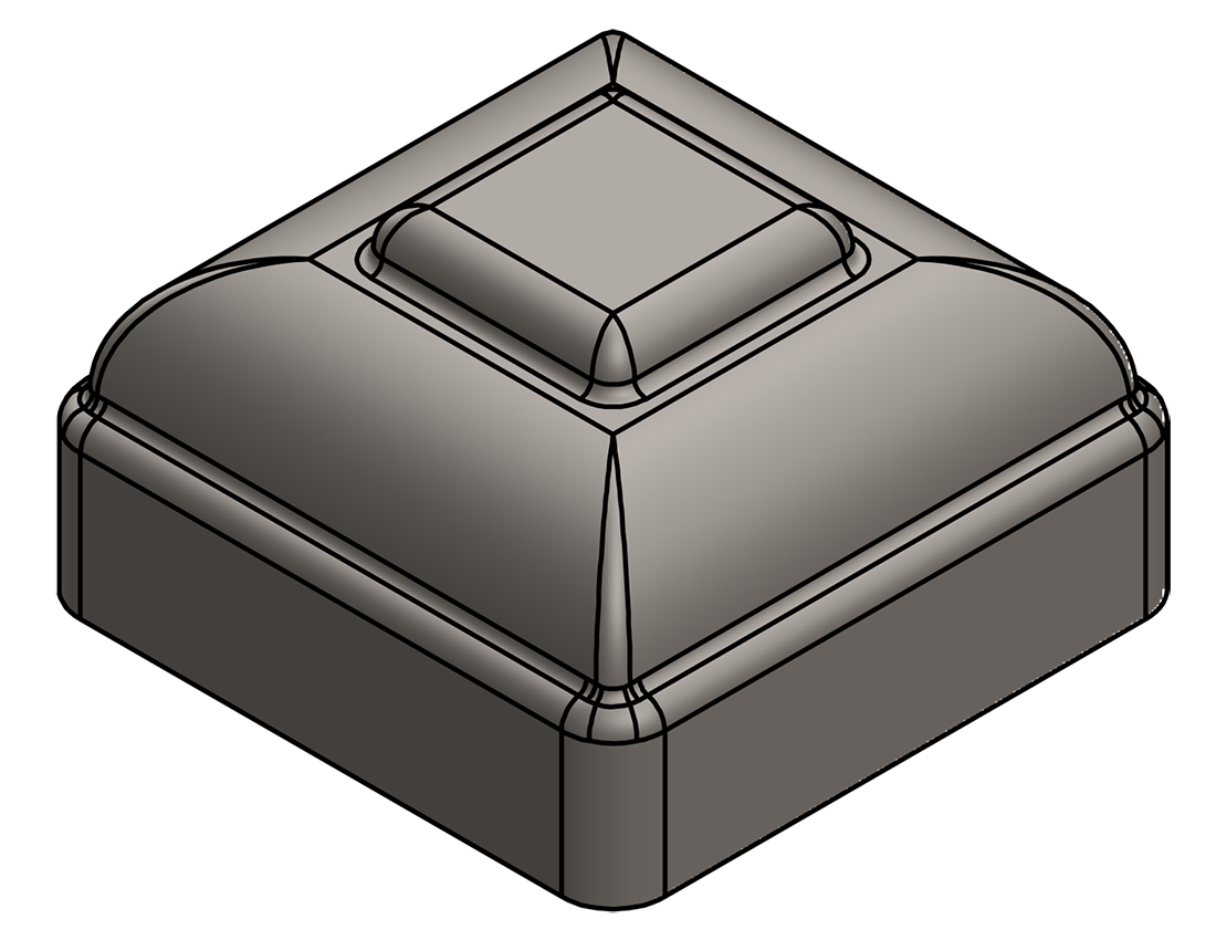 Picture of #NC250 - STEEL 2 1/2" SQ. TUBE NEWEL CAP