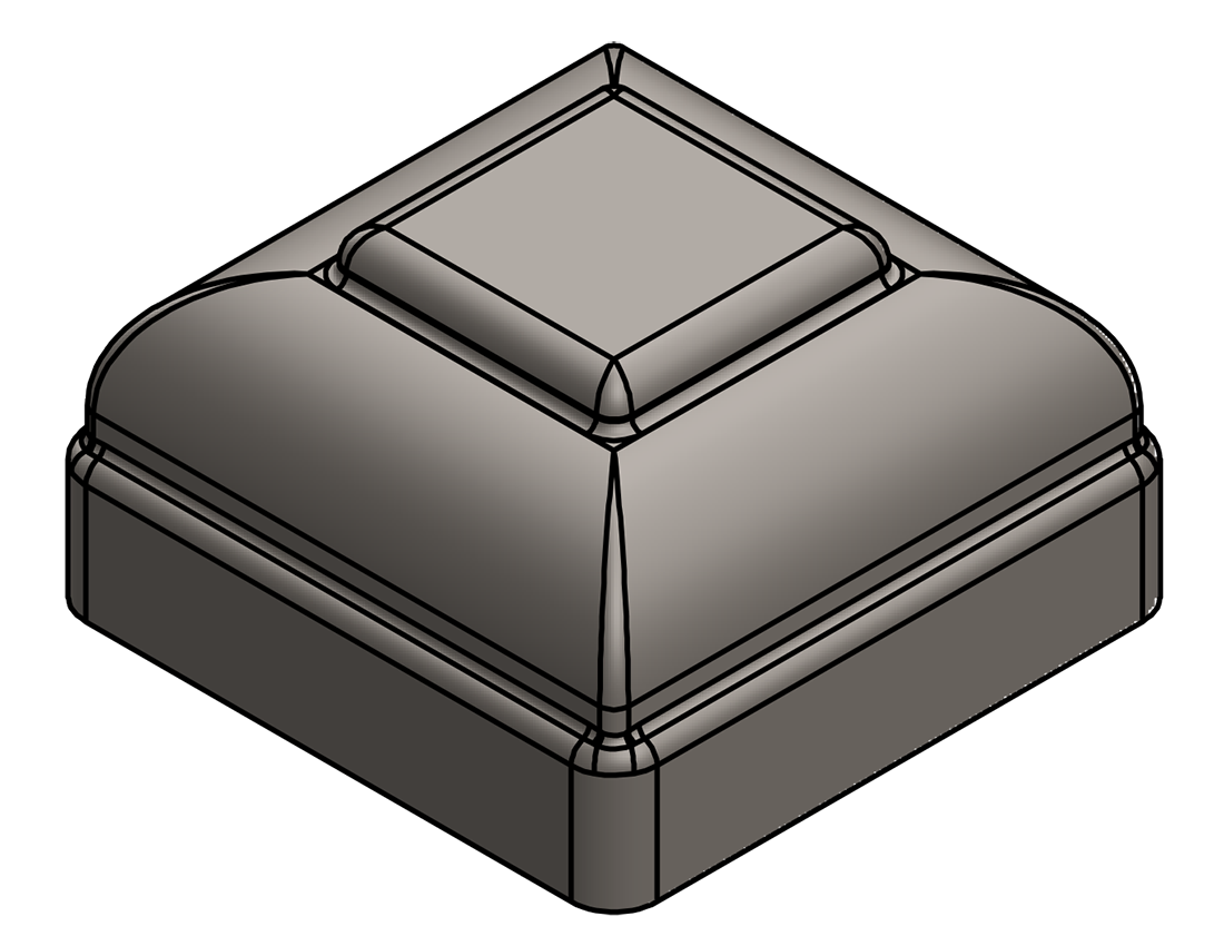 Picture of #NC300 - STEEL 3" SQ. TUBE  NEWEL CAP