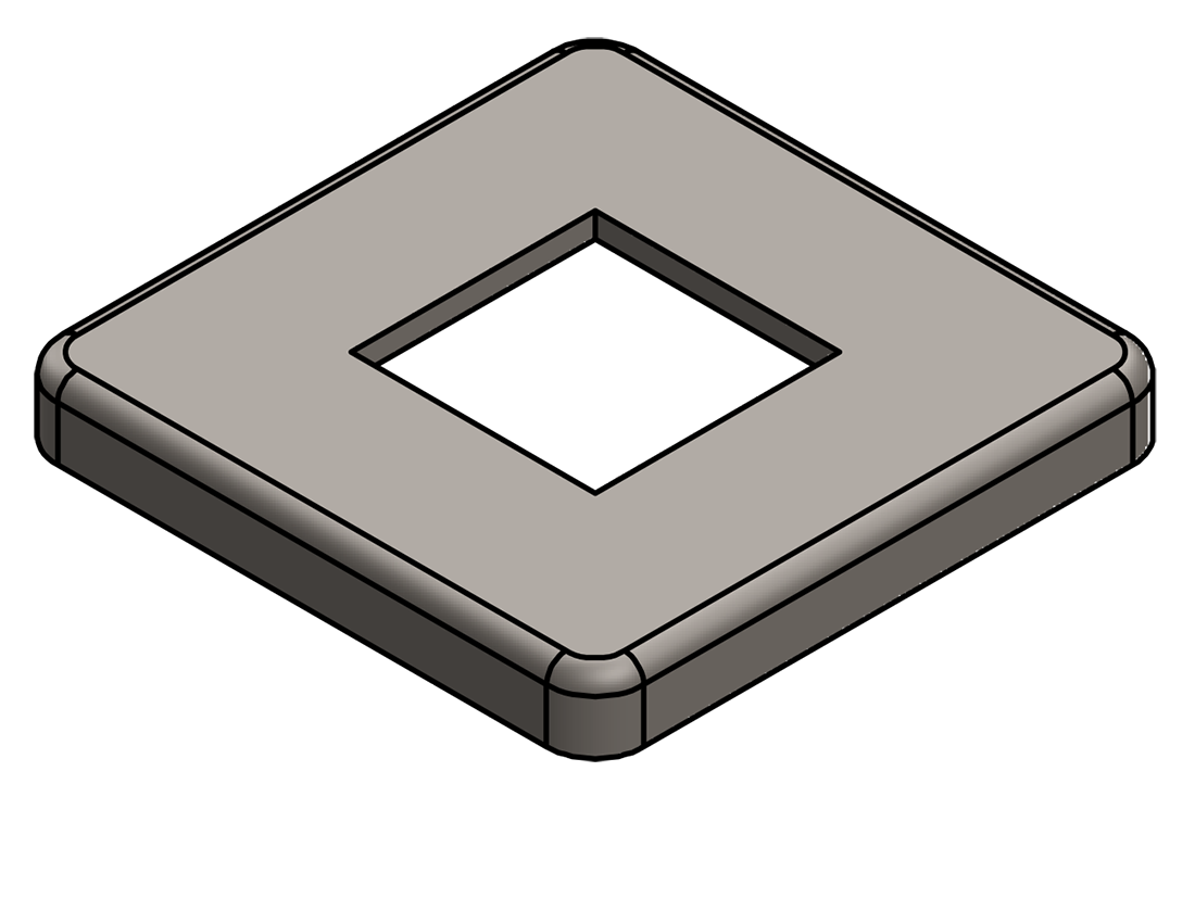 Picture of #SQFF1250 - STEEL 1 1/4" SQ. TUBE FLANGE