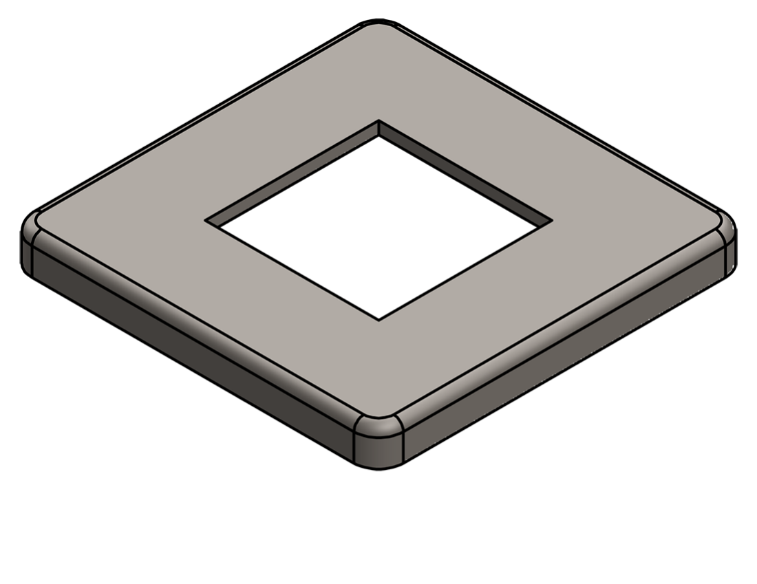 Picture of #SQFF1750 - STEEL 1 3/4" SQ. TUBE FLANGE