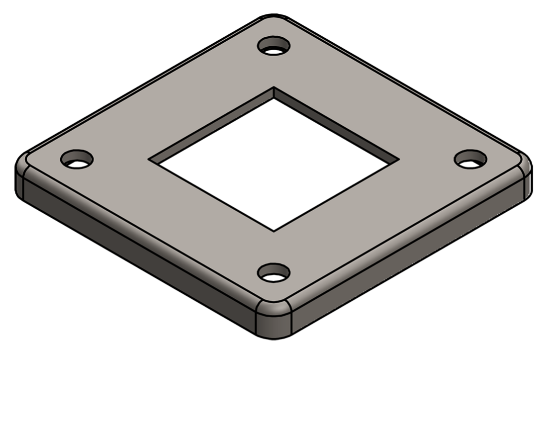 Picture of #SQFF1754 - STEEL 1 3/4" SQ. TUBE FLANGE