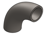 Picture of #325 - STEEL 1" PIPE 90° ELBOW 2.5" C.L.R.