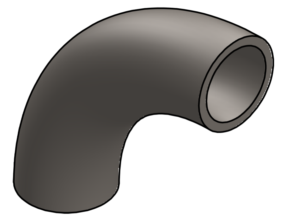 Picture of #335 - STEEL 1" PIPE 90° ELBOW 3" C.L.R.